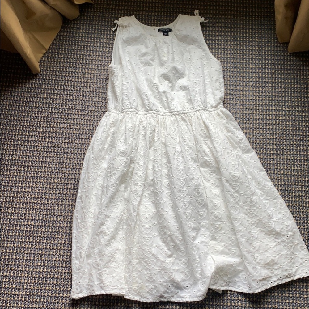 Lands end heart eyelet twirl dress 14 plus